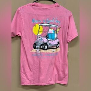 SIMPLY SOUTHERN Havin’ a good day GOLF CART Short Sleeve T Shirt Youth Med NWT